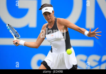 Spaniens Garbine Muguruza in Aktion während ihr Match mit USAs CoCo Vandeweghe tagsüber fünf der 2017 AEGON Classic im Priorat Edgbaston, Birmingham. Stockfoto