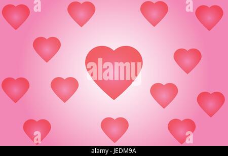 Herzen, Vektor-Illustration Stock Vektor