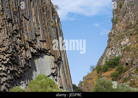 Basalt Felsformationen bekannt als Symphony of Stones in Armenien. Stockfoto