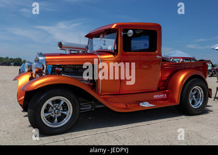 BROOKLYN, NEW YORK - 11. Juni 2017: ein 1930 Ford Pickup auf die antike Automobile Association von Brooklyn jährliche Show an der Floyd Bennett Fi Stockfoto