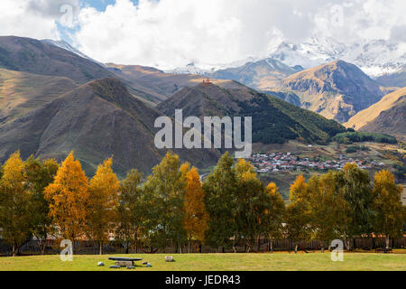 Kaukasus, Kasbegi Bereich in Georgien. Stockfoto