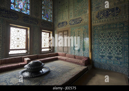 Zimmer des Kronprinzen im Harem des Topkapi-Palast-Istanbul-Türkei ...