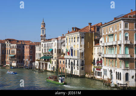 Italien, Venedig, Häuser in den Canale Grande, Stockfoto