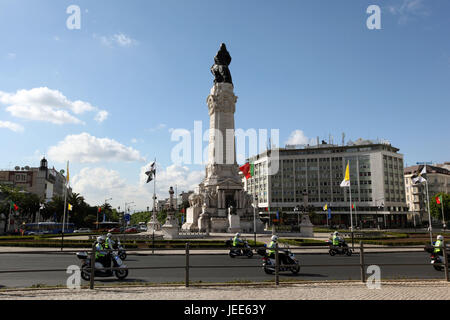 Portugal, Lissabon, Stadtzentrum, Parca Marques de Pompal, Kriesverkehr, Park, Stockfoto