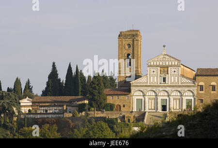 Italien, Toskana, Florenz, Basilika "San Miniato Al Monte" Stockfoto