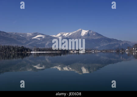 Österreich, Salzkammer-Eigenschaft, der Wolfgangsee, Winter, Stockfoto