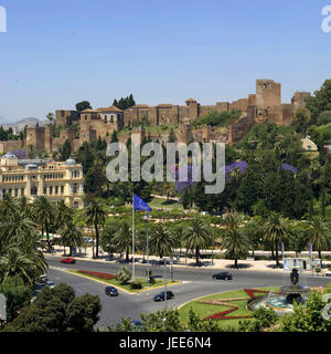 Spanien, Malaga, Alcazaba, Stockfoto