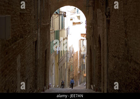 Italien, Toskana, Siena, Old Town, Spur, Stockfoto