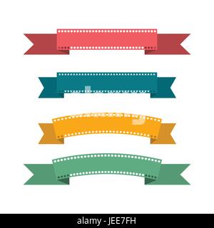 Flaches Design Bänder Stock Vektor
