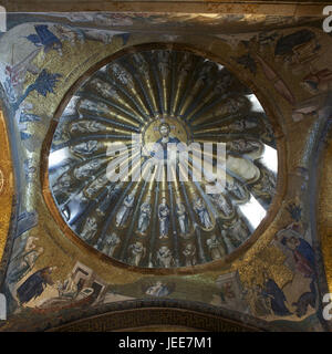 Türkei, Istanbul, Chora-Kirche, Kuppelbau, Fresken, Unterview, Stockfoto