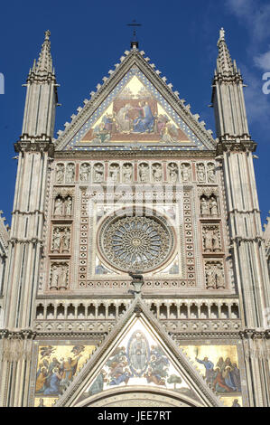 Italien, Umbrien, Orvieto, Kathedrale, Westfassade, Stockfoto