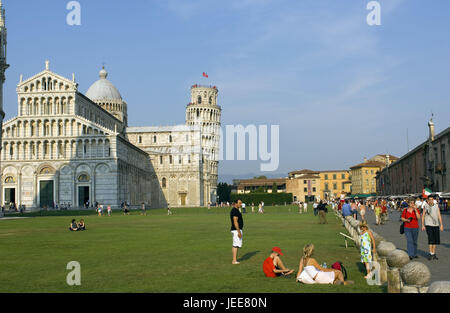 Italien, Toskana, Pisa, Dom, schiefe Turm, Campo dei Miracoli, Stockfoto