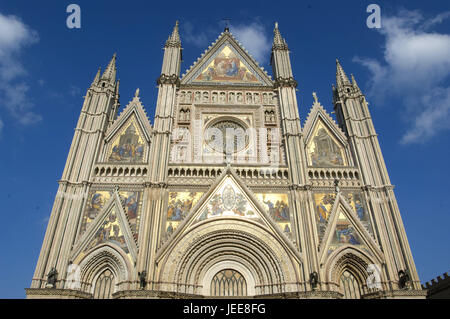 Italien, Umbrien, Orvieto, Kathedrale, Westfassade, Stockfoto