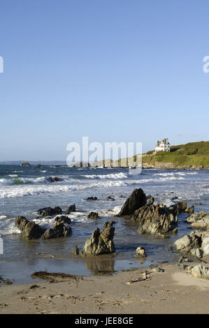 Meer, Strand, Pointe de Locquirec, Bretagne, Frankreich Stockfoto