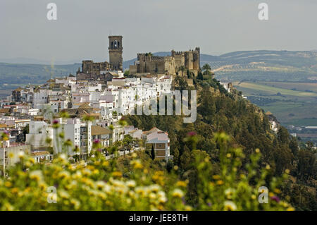 Altstadt, lokale Ansicht, Arcos De La Frontera, Andalusien, Spanien Stockfoto