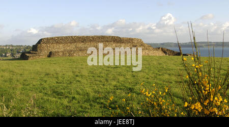 Megalithische Anlage, Cairn de Barnenez, Plouezoc'h, Finistere Nord, Bretagne, Frankreich, Stockfoto