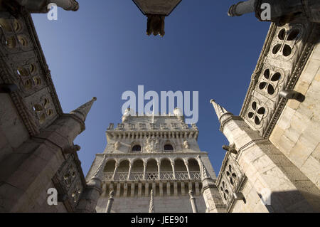 Himmel, Gericht, Torre de Belem, Lissabon, Portugal Stockfoto