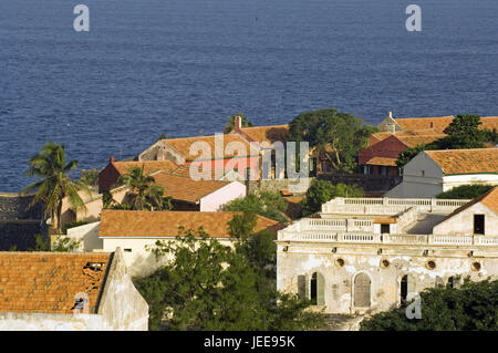 Meer, lokale Übersicht Insel Goree, Senegal, Stockfoto