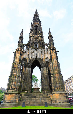 Sir Walter Scott Memorial, Princes Street, Edinburgh, Schottland. Stockfoto