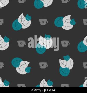 nahtlose Muster Blätter Stock Vektor