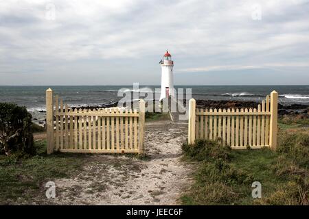 Port Fairy Leuchtturm auf Griffiths Insel Stockfoto