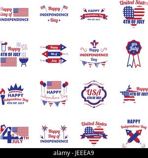 Karte mit Happy Independence day text Stock Vektor