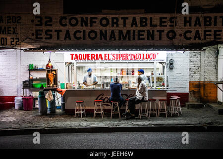 Taqueria in Oaxaca, Mexiko Stockfoto