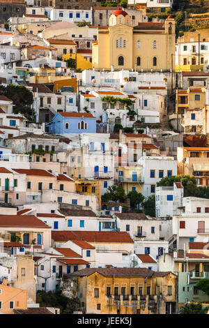 Anzeigen von Ioulida Dorf auf Kea Insel in Griechenland. Stockfoto