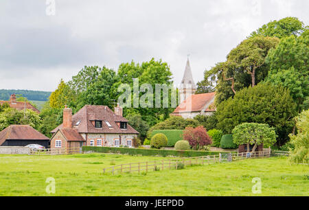 Das ländliche Dorf South Stoke in der Nähe von Arundel, West Sussex, England, Großbritannien Stockfoto