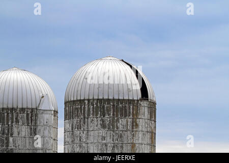 Bauernhof Silo, Raum Farmen Zoo und Museum, Sussex County, New Jersey, USA Stockfoto