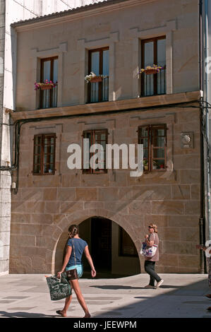 Stadtblick, Noia, La Coruña Provinz, Region Galicien, Spanien, Europa Stockfoto