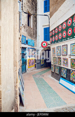 Souks in der alten Medina, Essaouira Stockfoto