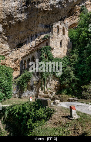 Einsiedelei von Santa Maria De La Hoz, Tobera, Burgos, Castilla y Leon, Spanien, Europa. Stockfoto