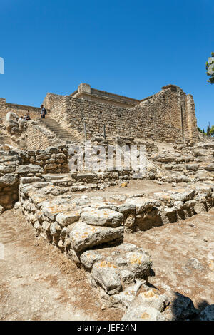 Palast von Knossos, antiken Stadt Knossos, Heraklion, Kreta, Griechenland Stockfoto