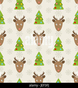Weihnachten Hintergrund und Grußkarte mit Hipster Hirsch Stockfoto
