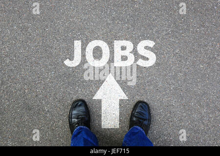 Jobs, Jobsuche, Suche Arbeit Rekrutierung Geschäftsmann Mann Konzept Karriere Stockfoto
