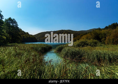 Der Nationalpark Plitvicer Seen ist das laut Fläche der größte Nationalpark Kroatiens und zugleich auch der älteste Nationalpark S Stockfoto