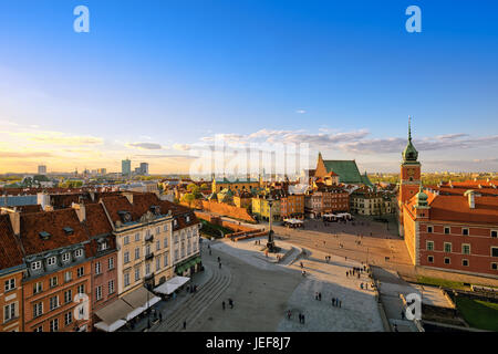 Draufsicht der Altstadt in Warschau Stockfoto