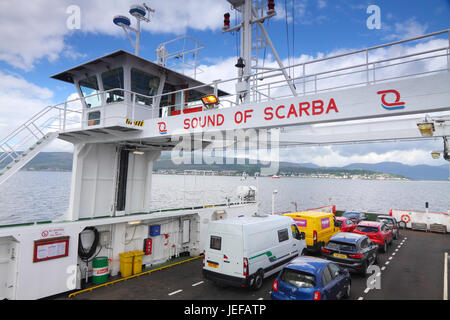 "Sound Of Scarba" autofähre der Clyde Überfahrt von Gourock nach Dunoon, Schottland Stockfoto