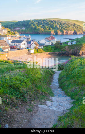 Südwestküste-Weg, Shippen Strand, äußere Hoffnung, Hoffnung Cove, South Hams, South Devon, England, UK Stockfoto
