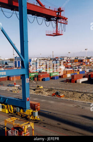 CONTAINERHAFEN in Göteborg Norden Europas größte Import und Export Hafen 2009 Stockfoto