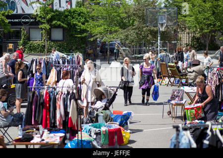 Flohmarkt in Kopenhagen Stockfoto