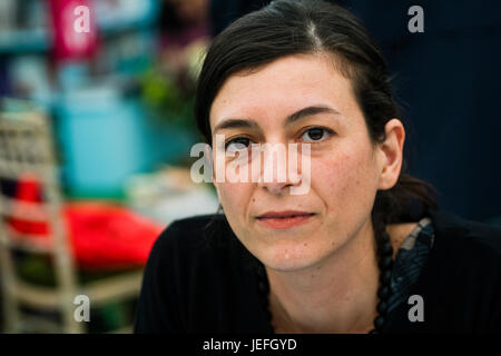 Samanta Schweblin, argentinischer Schriftsteller und Redakteur bei der 2017 Hay Festival of Literature and the Arts Hay on Wye, Wales UK Stockfoto