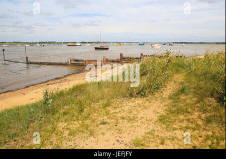 Der Mündung des River Deben Bawdsey Quay, Suffolk, England Stockfoto