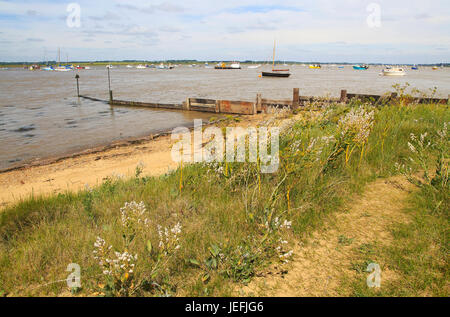 Der Mündung des River Deben Bawdsey Quay, Suffolk, England Stockfoto