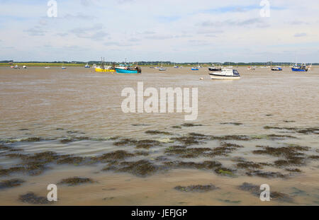 Der Mündung des River Deben Bawdsey Quay, Suffolk, England Stockfoto
