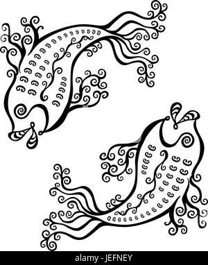 illustration vector graphic of tribal art fish tattoo 22737822