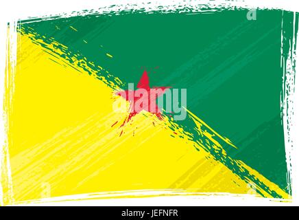 Grunge-Französisch-Guayana-Flagge Stock Vektor