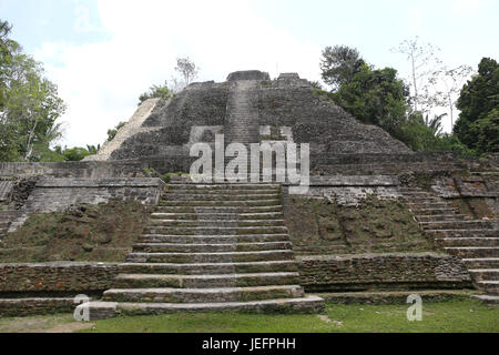 Die Ruinen von Lamanai in Belize Stockfoto