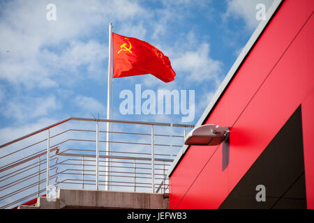 Flaggen der UdSSR und sowjetischen Republiken Stockfoto